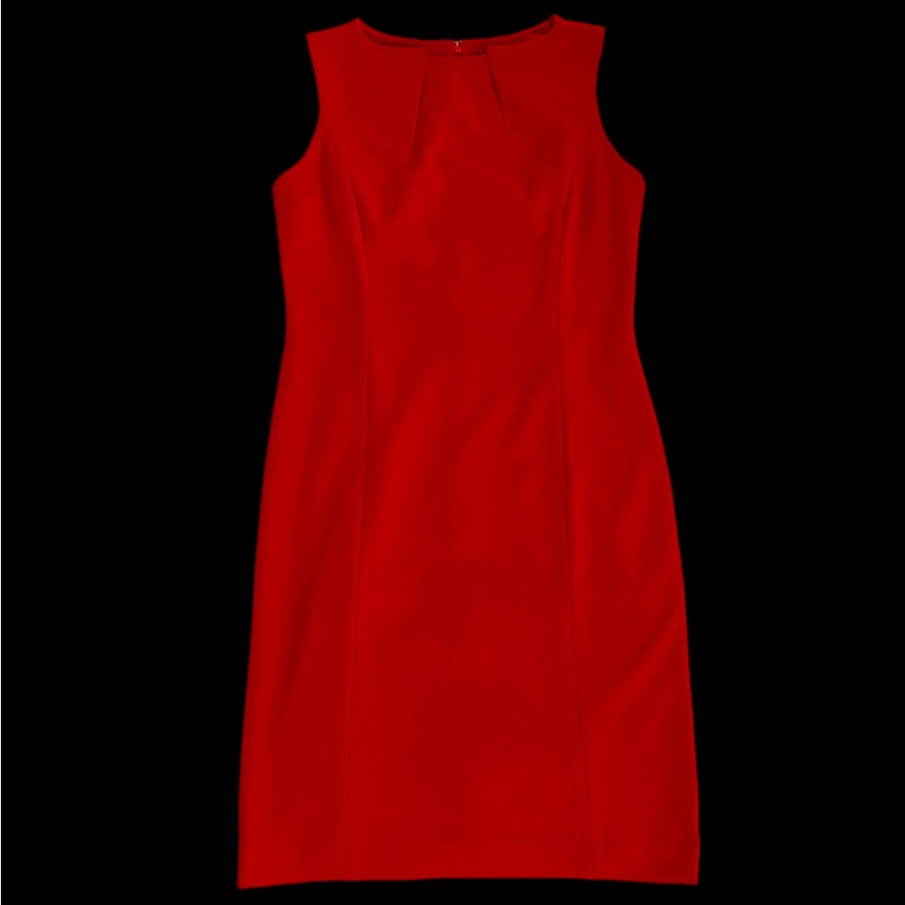 Red Adrienne Vittadini sheath dress. Size 8.